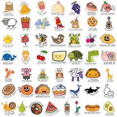 50 / 100pcs Punny Rewards Stickers — Waterproof Vinyl Teacher & Classroom Motivational Stickers