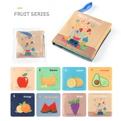 Soft 3D Touch & Feel Cloth Baby Book — High-Contrast Montessori Sensory Toy (0–36M)