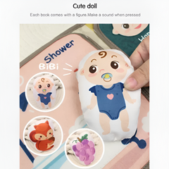 Montessori Busy Book — Sensory Cloth Activity Book for Babies & Toddlers (Animal Cognitive Puzzle)