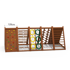 Large Wooden Climbing Frame — Outdoor Sensory Play Climber for Kindergarten & Preschool (Expandable Modules)