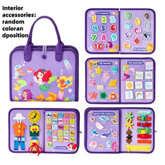 Toddler Busy Board – Montessori Sensory Toy for Kids | Educational Learning Travel Activity Book for Airplane & Car