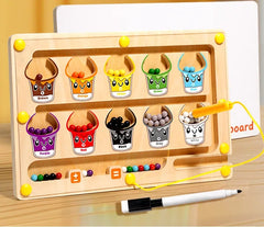 Magnetic Bead Maze Board – 2-in-1 Drawing & Educational Toy for Kids | Montessori Early Learning & Hand Coordination