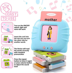 Talking Flashcards Learning Toy – Electronic Audio Flash Card Machine for Kids & Preschool Education