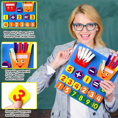 Felt Learning Board – Montessori Math Toy for Kids | DIY Addition & Subtraction Educational Board