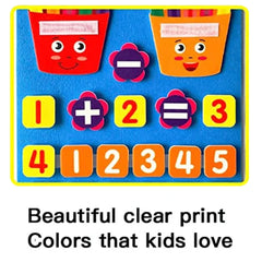 Felt Learning Board – Montessori Math Toy for Kids | DIY Addition & Subtraction Educational Board