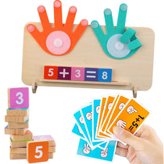 Montessori Finger Counting Math Toy – Number Blocks for Toddlers | Educational Counting & Arithmetic Toy for Kids