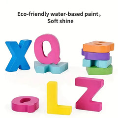 3D Wooden Alphabet & Number Puzzle – Montessori Educational Toy for Kids | Colorful Matching Game for Early Learning & Math Skills