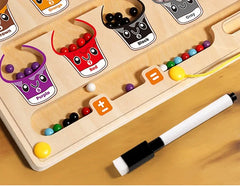Magnetic Bead Maze Board – 2-in-1 Drawing & Educational Toy for Kids | Montessori Early Learning & Hand Coordination