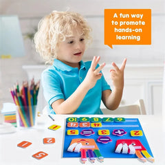 Felt Learning Board – Montessori Math Toy for Kids | DIY Addition & Subtraction Educational Board