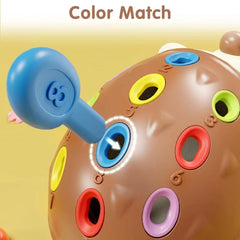 Montessori Sensory Hedgehog Toy – Fine Motor Learning Toy for Toddlers Ages 1–4 | Educational Travel Toy