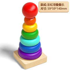 Montessori Wooden Stacking & Sorting Toy – Educational Puzzle for Toddlers (Age 1+)