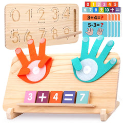 Montessori Finger Counting Math Toy – Number Blocks for Toddlers | Educational Counting & Arithmetic Toy for Kids