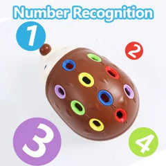 Montessori Sensory Hedgehog Toy – Fine Motor Learning Toy for Toddlers Ages 1–4 | Educational Travel Toy