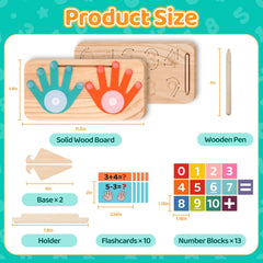 Montessori Finger Counting Math Toy – Number Blocks for Toddlers | Educational Counting & Arithmetic Toy for Kids