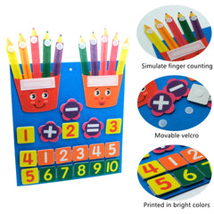 Felt Learning Board – Montessori Math Toy for Kids | DIY Addition & Subtraction Educational Board
