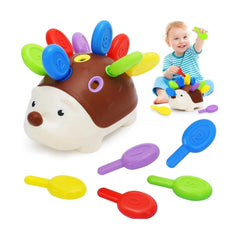 Montessori Sensory Hedgehog Toy – Fine Motor Learning Toy for Toddlers Ages 1–4 | Educational Travel Toy