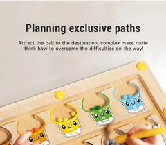 Magnetic Bead Maze Board – 2-in-1 Drawing & Educational Toy for Kids | Montessori Early Learning & Hand Coordination