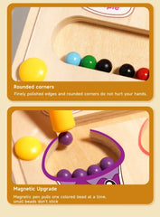 Magnetic Bead Maze Board – 2-in-1 Drawing & Educational Toy for Kids | Montessori Early Learning & Hand Coordination