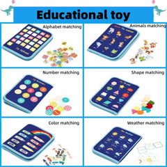 Toddler Busy Board – Montessori Sensory Toy for Kids | Educational Learning Travel Activity Book for Airplane & Car