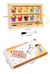 Magnetic Bead Maze Board – 2-in-1 Drawing & Educational Toy for Kids | Montessori Early Learning & Hand Coordination