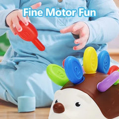 Montessori Sensory Hedgehog Toy – Fine Motor Learning Toy for Toddlers Ages 1–4 | Educational Travel Toy