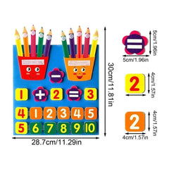 Felt Learning Board – Montessori Math Toy for Kids | DIY Addition & Subtraction Educational Board
