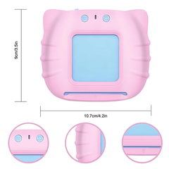 Pink Talking Flashcard Reader front view with control buttons and card slot