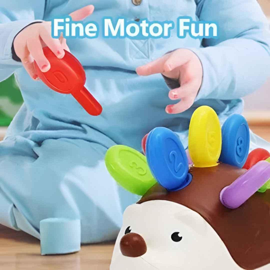 Montessori Sensory Hedgehog Toy – Fine Motor Learning Toy for Toddlers Ages 1–4 | Educational Travel Toy - Purshay