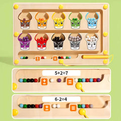 Kids using Purshay magnetic bead maze with stylus — hands-on Montessori activity for ages 2-5