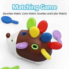 Montessori Sensory Hedgehog Toy – Fine Motor Learning Toy for Toddlers Ages 1–4 | Educational Travel Toy - Purshay