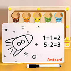 Montessori magnetic color & number maze with drawing board — color sorting and counting activities