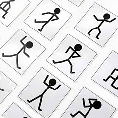 Wooden Stickman Puzzle size chart — 29 cm tall figure with base measurements